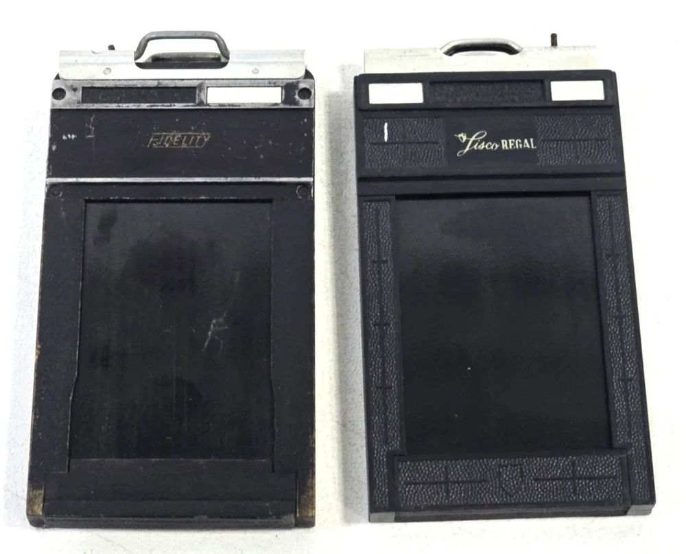 2 Vintage Lisco Regal 2-1/4 x 3-1/4 Cut Sheet Film Holders 2x3 Camera